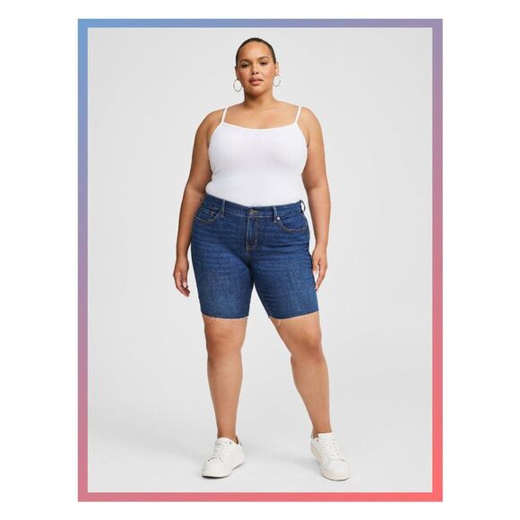 NWT Torrid 10 Inch Perfect Vintage Stretch Mid-Rise Bermuda Shorts Size 14 - Picture 1 of 8
